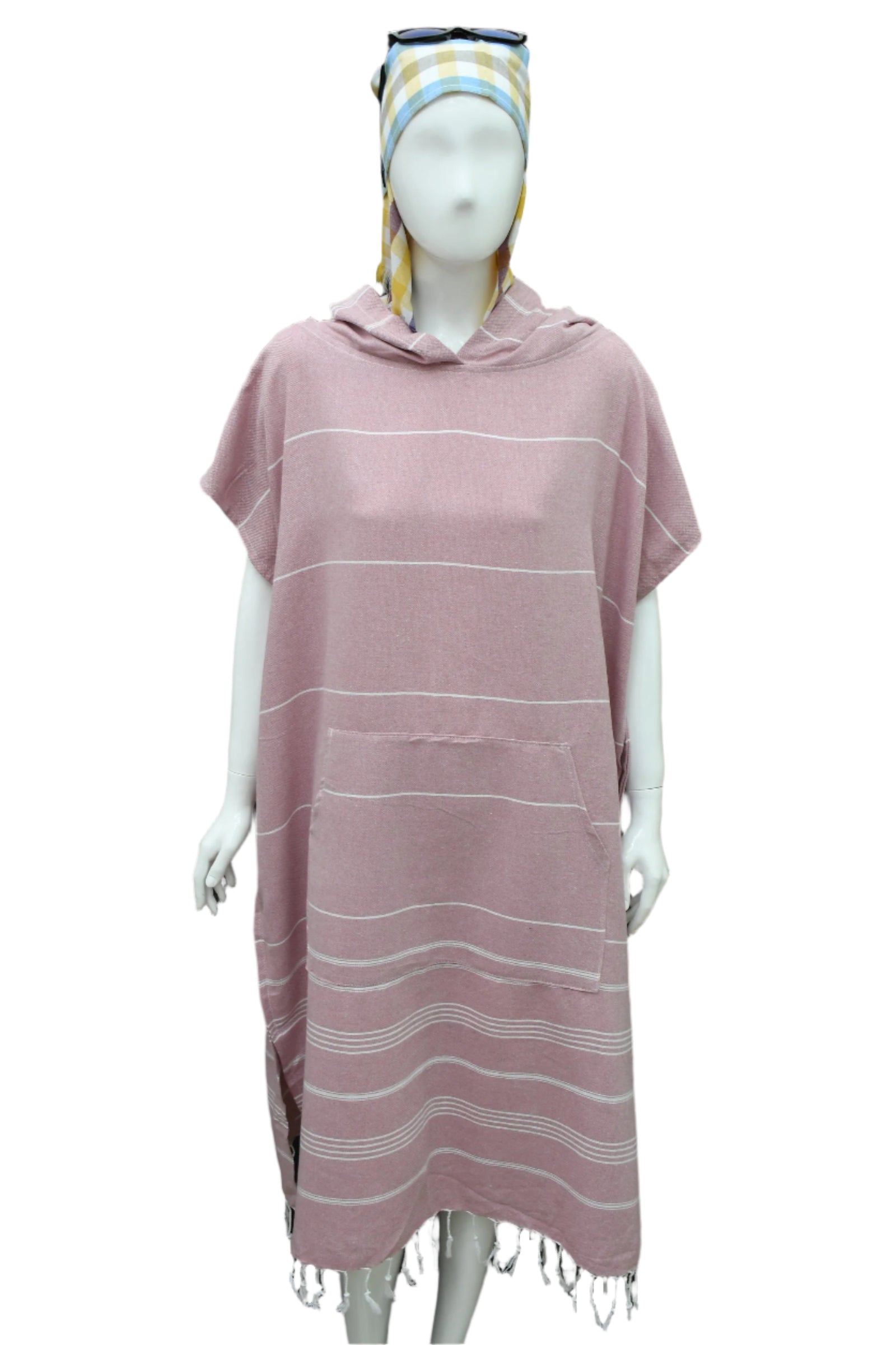 Orange Quick-Dry Poncho Hoodie