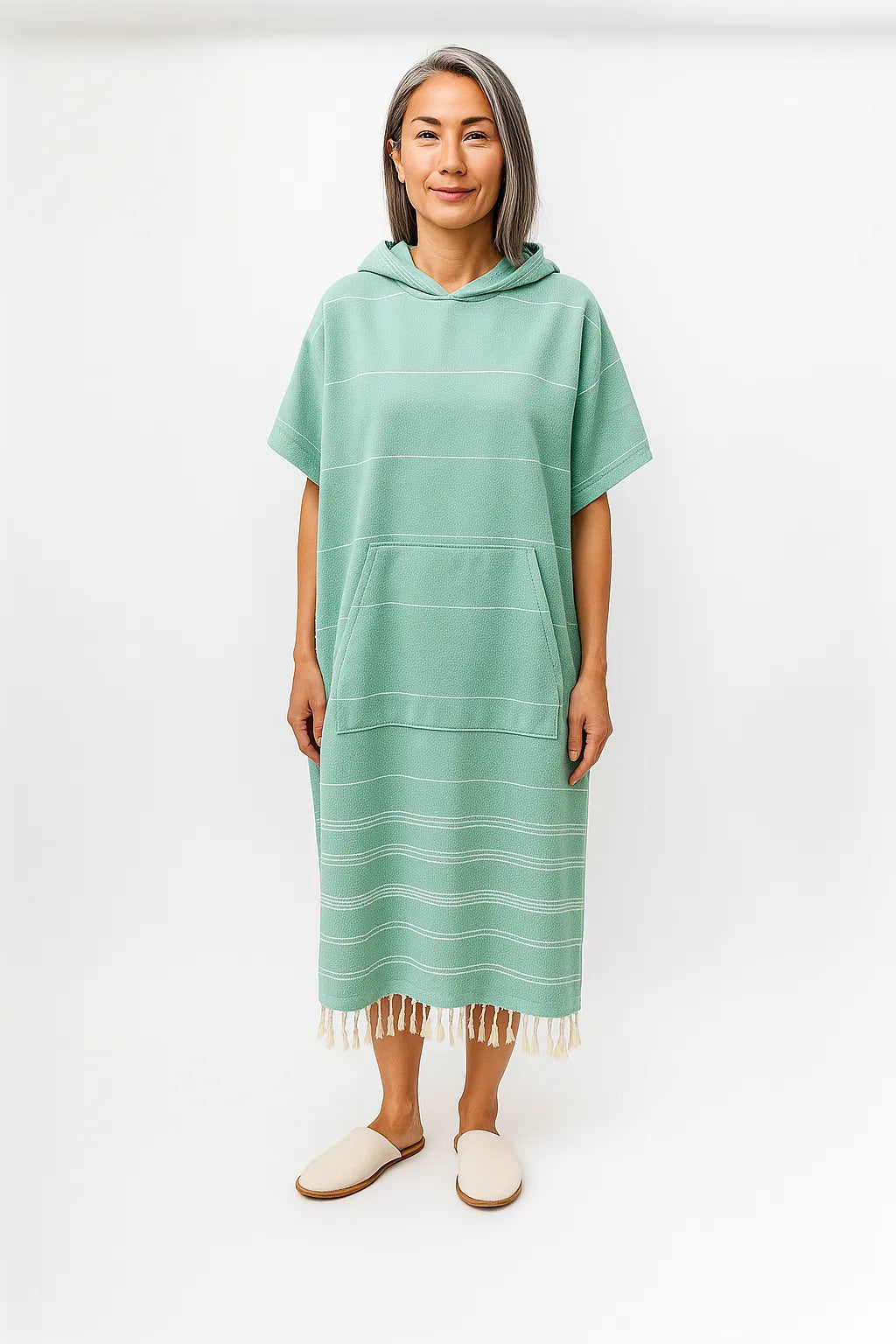 Orange Quick-Dry Poncho Hoodie