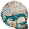 Dolphin Love Round Beach Towel