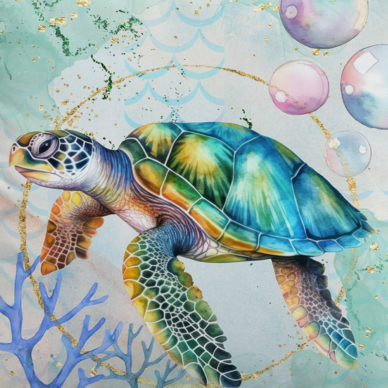 Dreamy Sea Turtle Hooded Towel