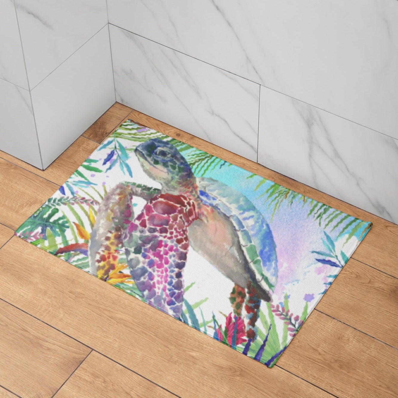 Tropical Sea Turtle Bath Mat