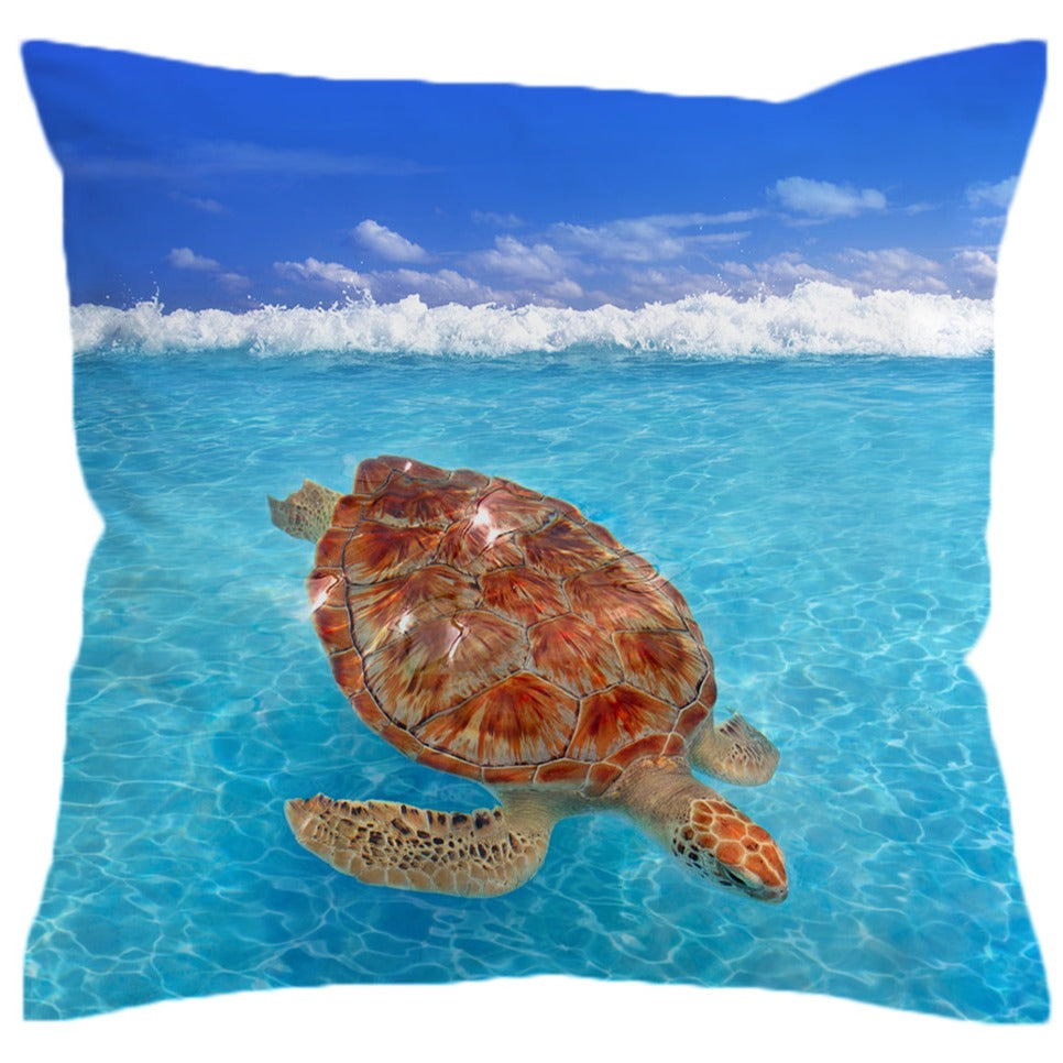 Sea Turtle Pillow Cover