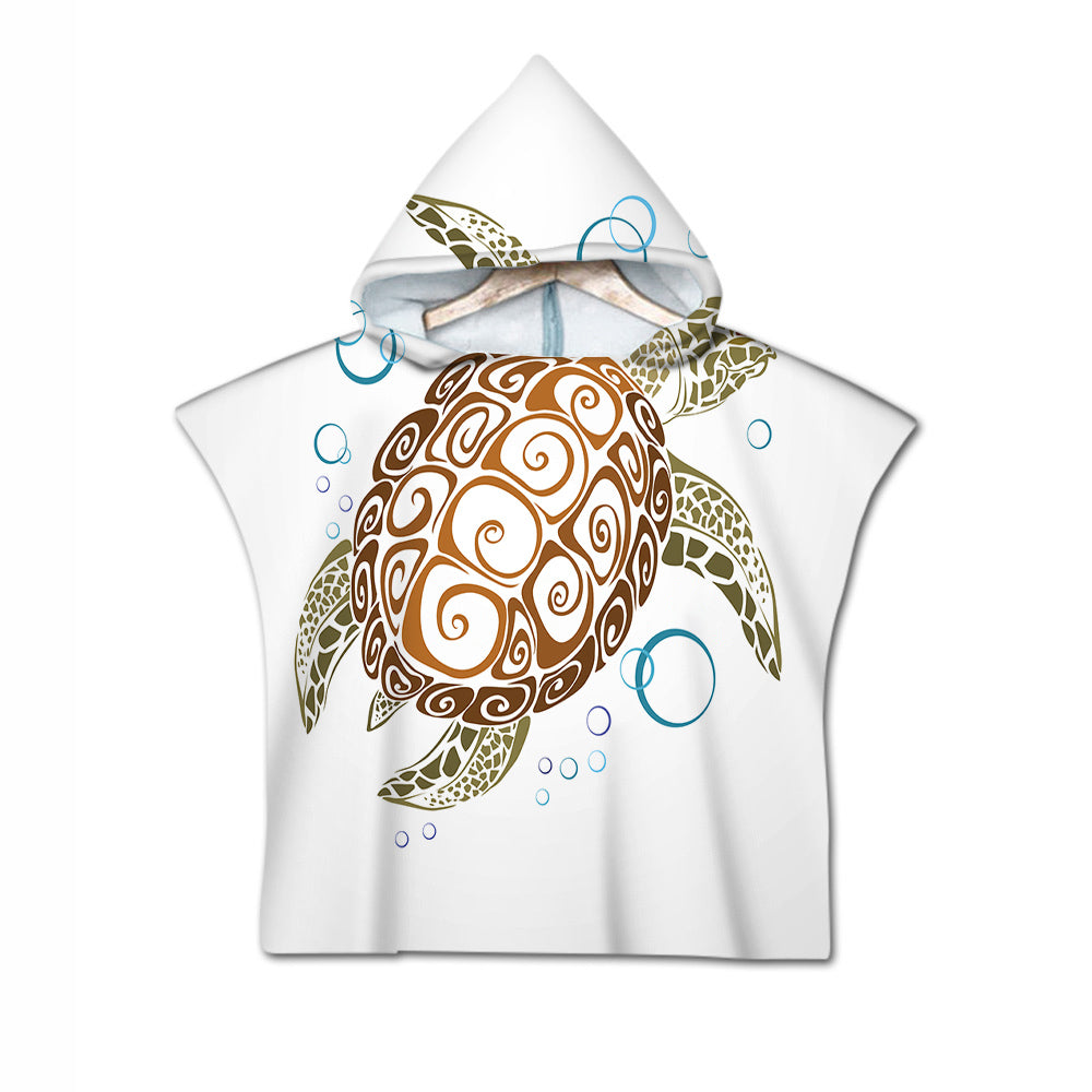 The Great Sea Turtle Quick-Dry Hooded Poncho Towel