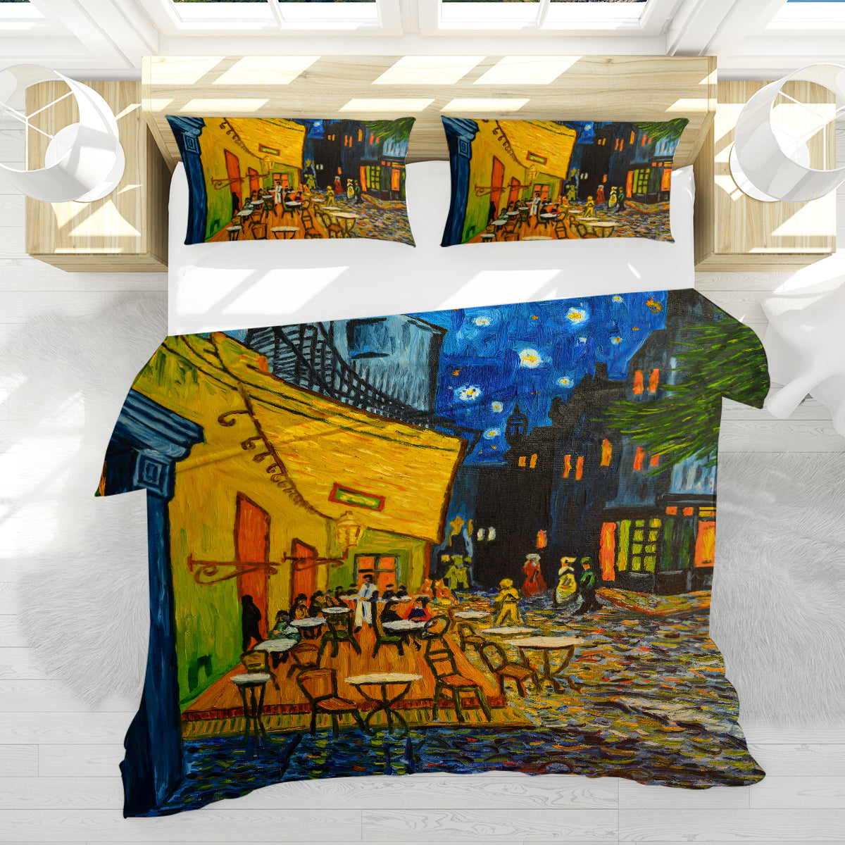 Van Gogh Cafe Terrace Reversible Bed Cover Set
