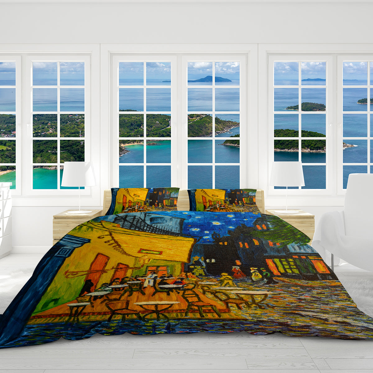 Van Gogh Cafe Terrace Reversible Bed Cover Set