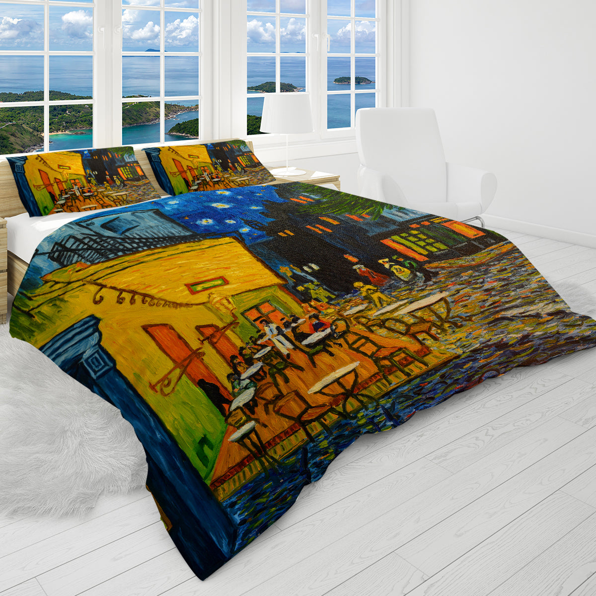Van Gogh Cafe Terrace Reversible Bed Cover Set