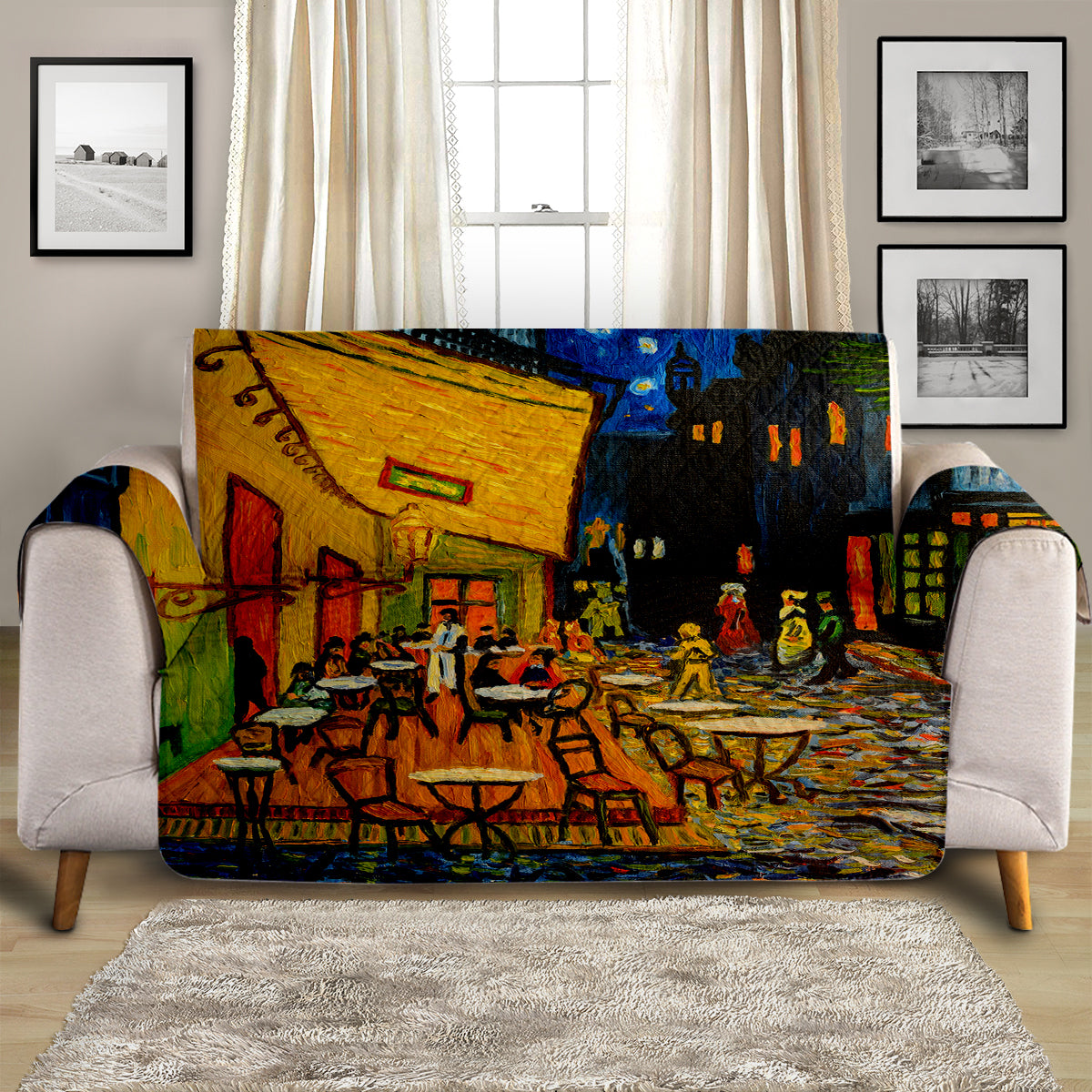 Van Gogh Cafe Terrace Sofa Cover