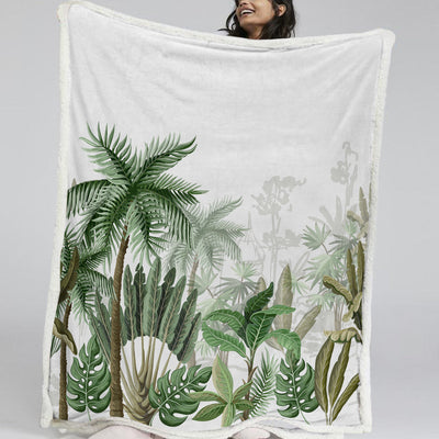 Vintage Tropical Bedspread Blanket