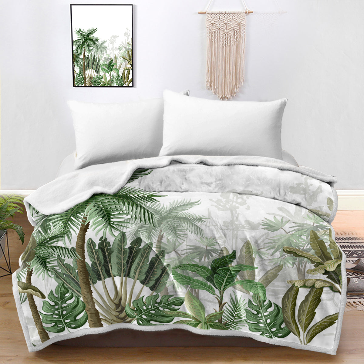 Vintage Tropical Bedspread Blanket