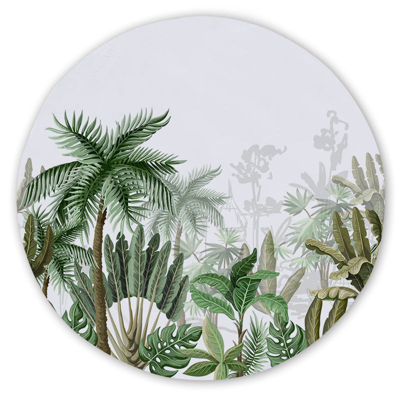 Vintage Tropical Round Area Rug