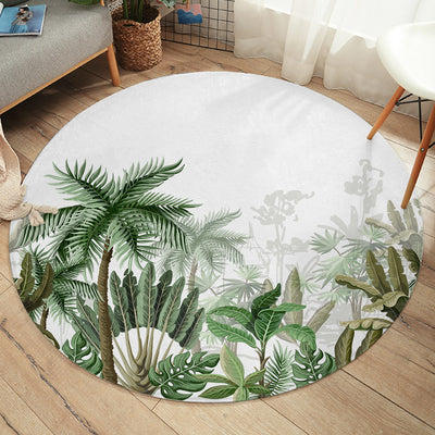 Vintage Tropical Round Area Rug