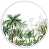 Vintage Tropical Round Beach Towel