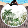 Vintage Tropical Round Beach Towel