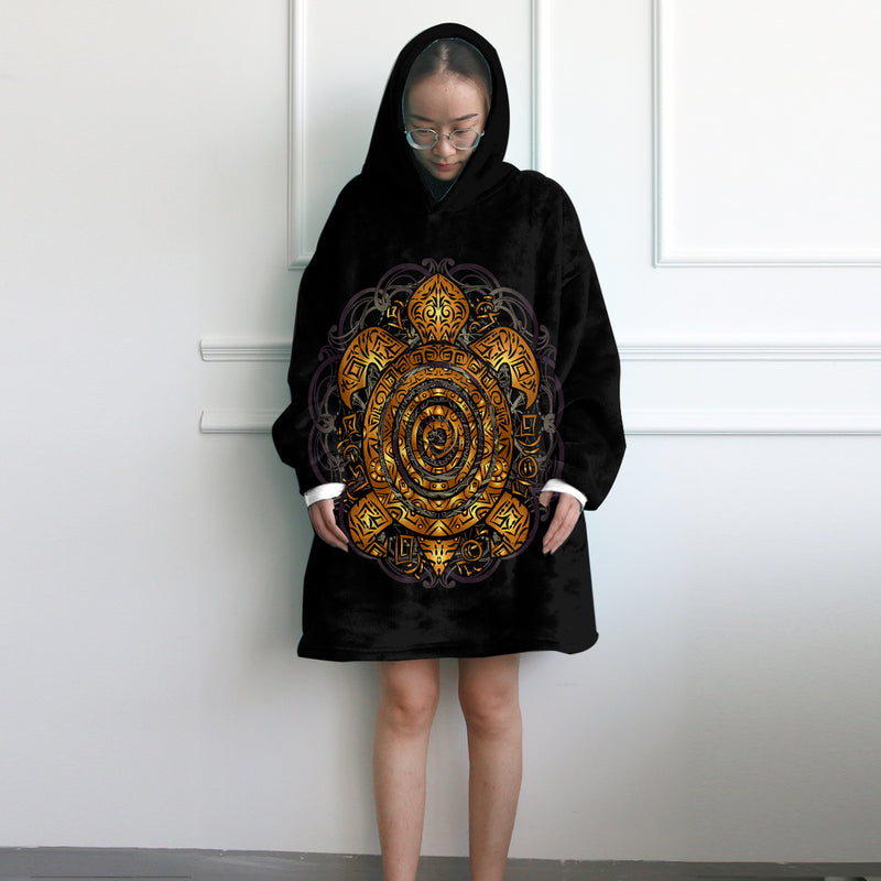 Turtle Maze Wearable Blanket Hoodie