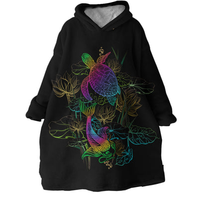 Sea Turtle and Koi Wearable Blanket Hoodie