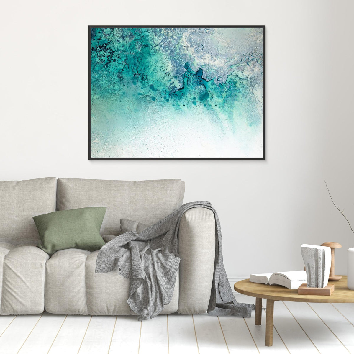 Canvas Print - Turquoise Whispering by Petra Meikle De Vlas