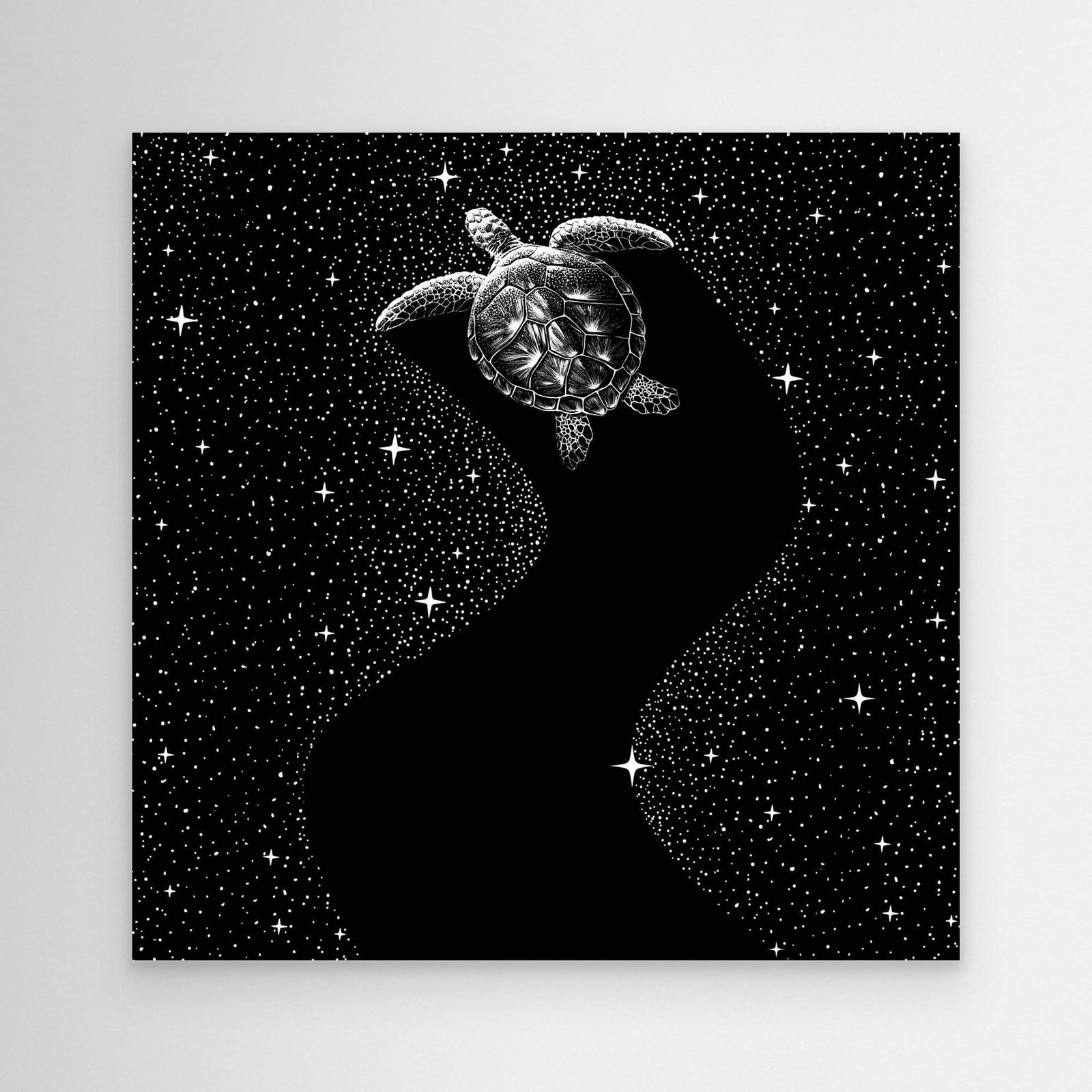 Canvas Print - Starry Turtle (Black Version) by Alirıza çakir
