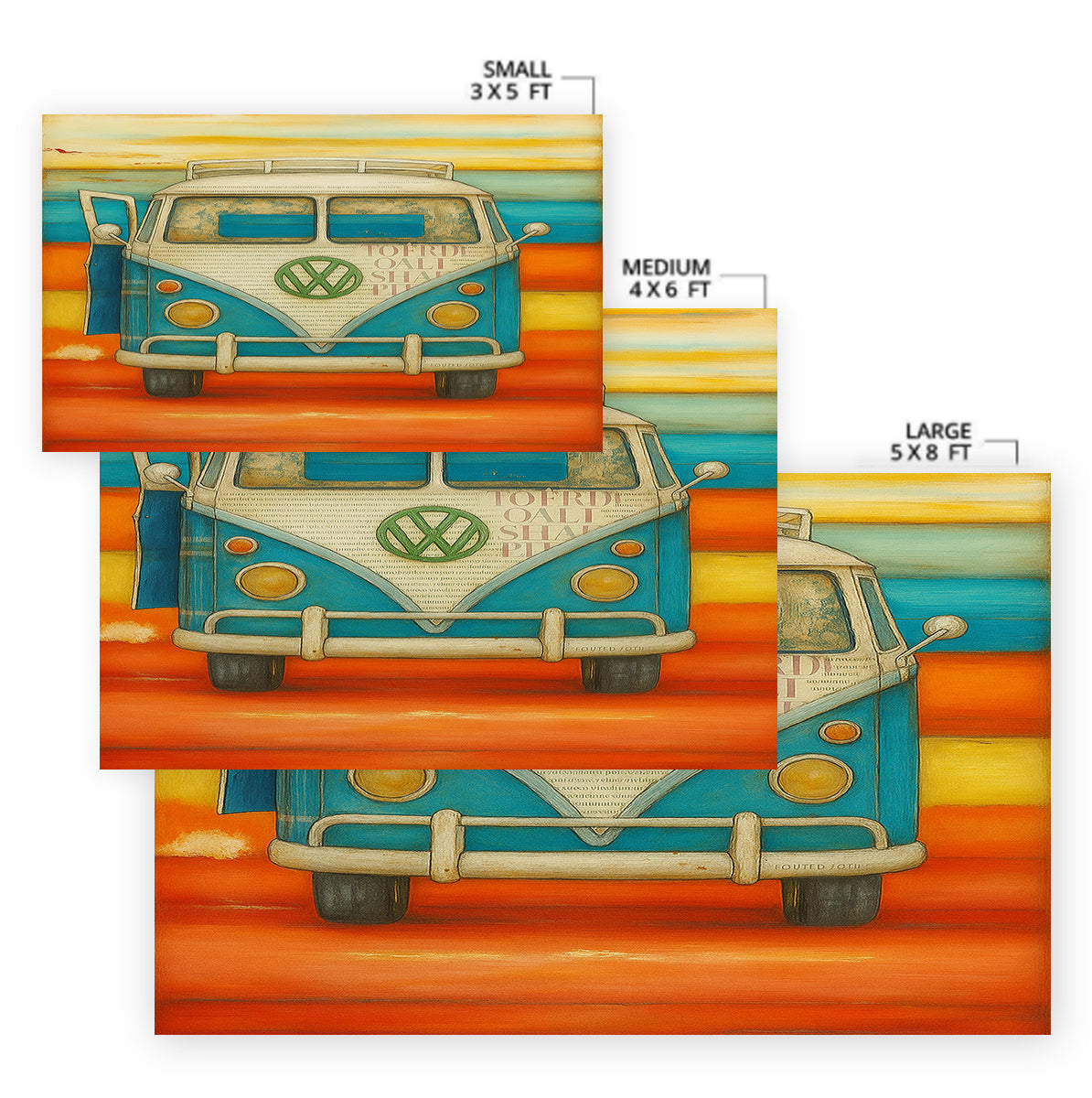 Vee Dub Sunset Area Rug