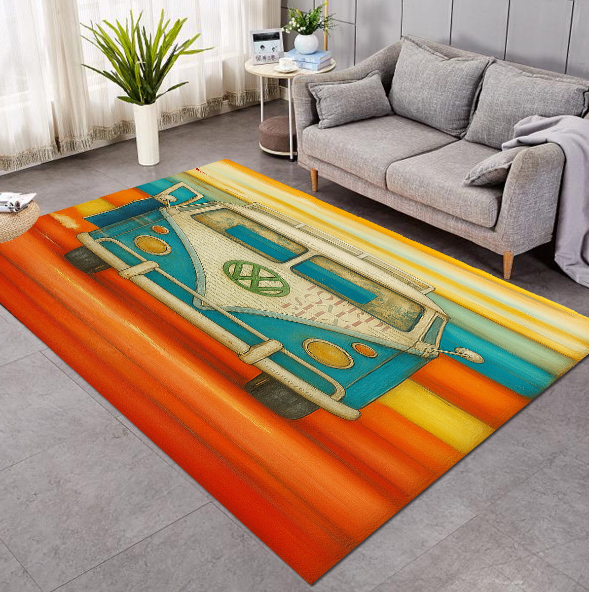 Vee Dub Sunset Area Rug