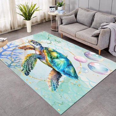 Dreamy Sea Turtle Area Rug