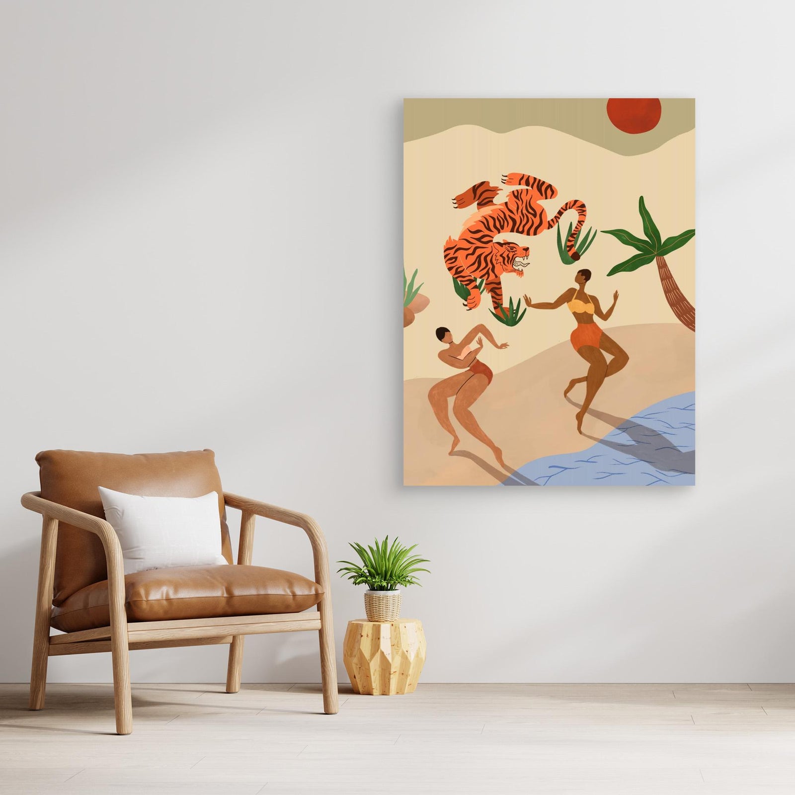Canvas Print - Dancing Tiger by Arty Guava