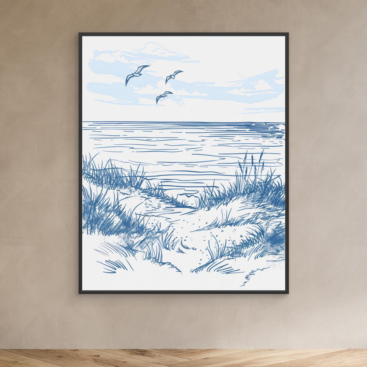 Canvas Print - Seascape Sketch by Jolly And Dash