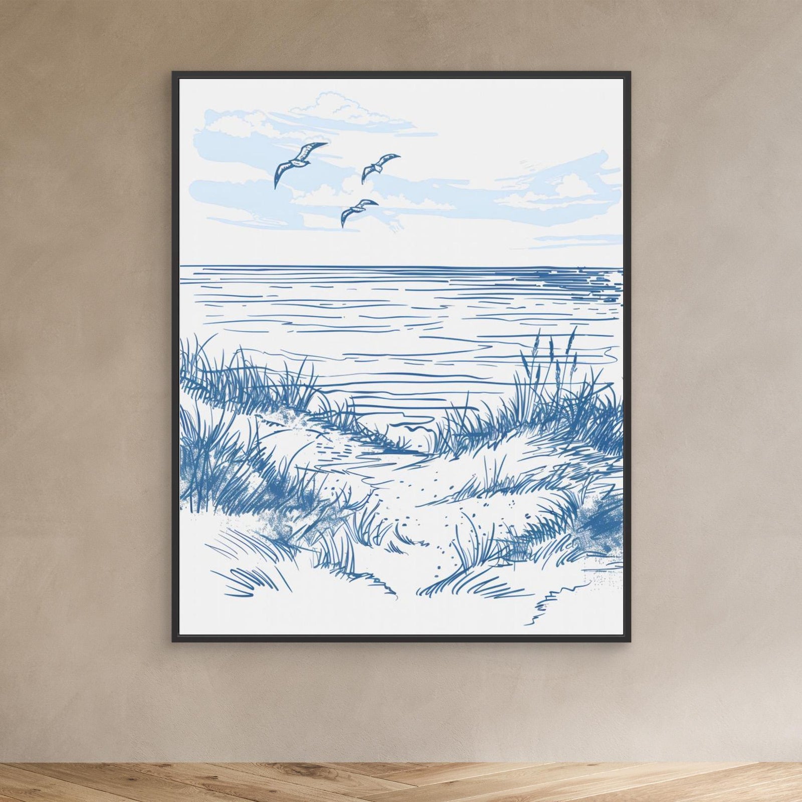 Canvas Print - Seascape Sketch by Jolly And Dash
