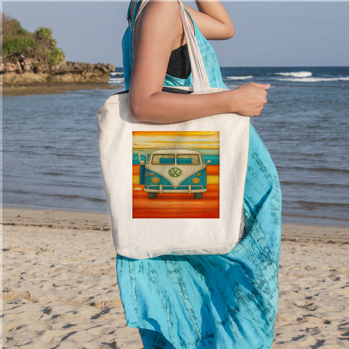 Vee Dub Sunset Beach Tote