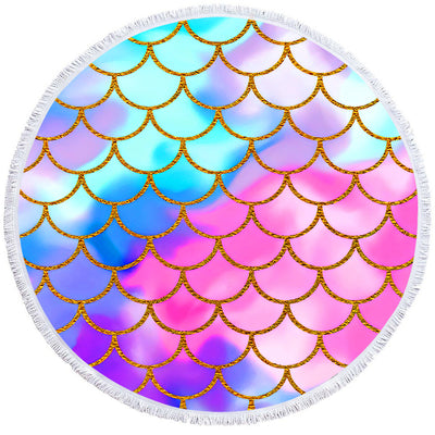 Mermaid Passion Round Beach Towel