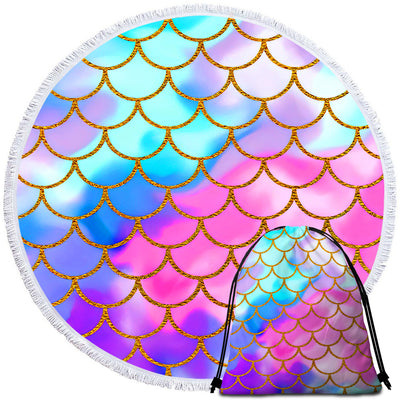 Mermaid Passion Round Beach Towel