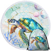 Dreamy Sea Turtle Round Beach Towel