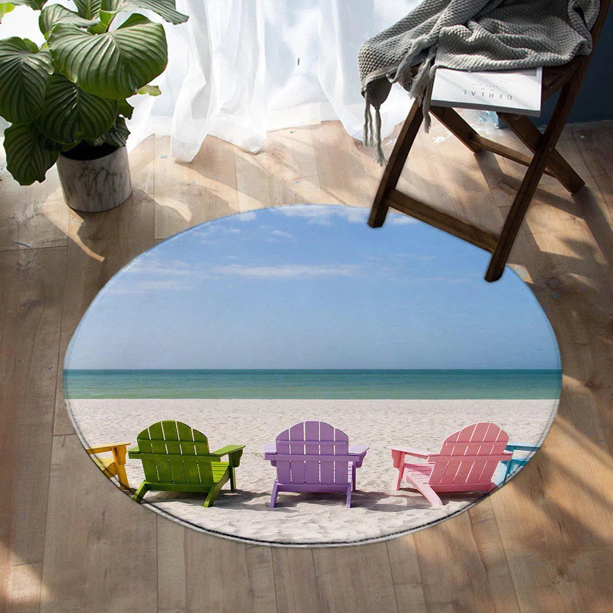 Beachy Dream Round Area Rug