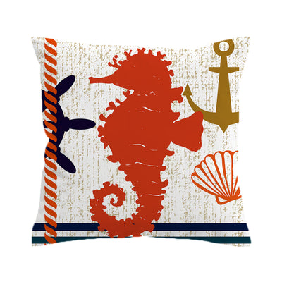 Beachy Seahorse Couch Cover