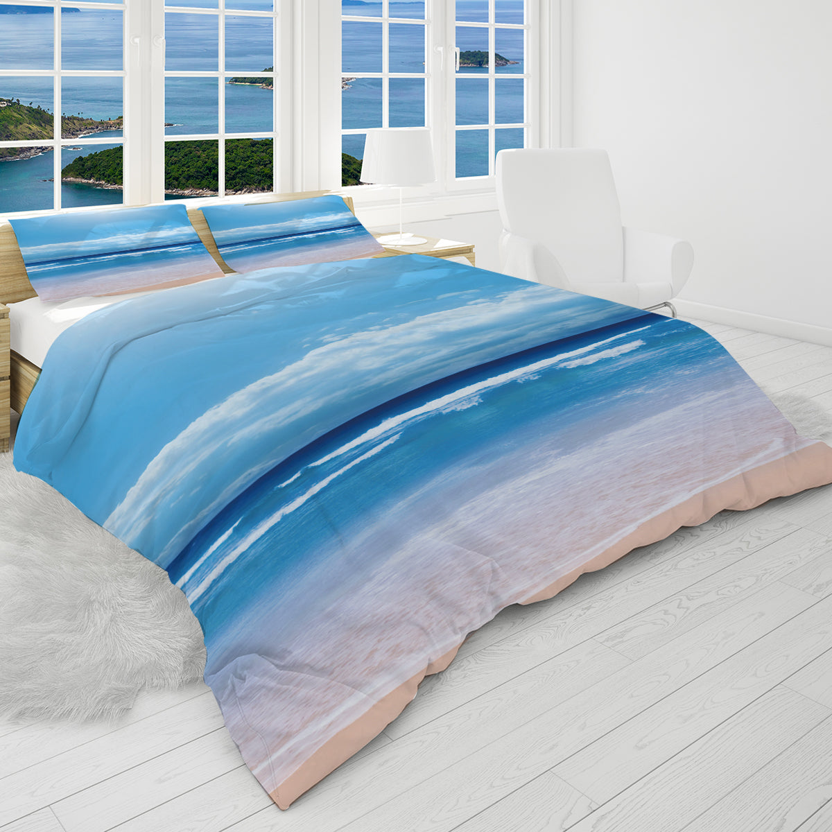 Peace of the Beach Reversible Bed Cover Set