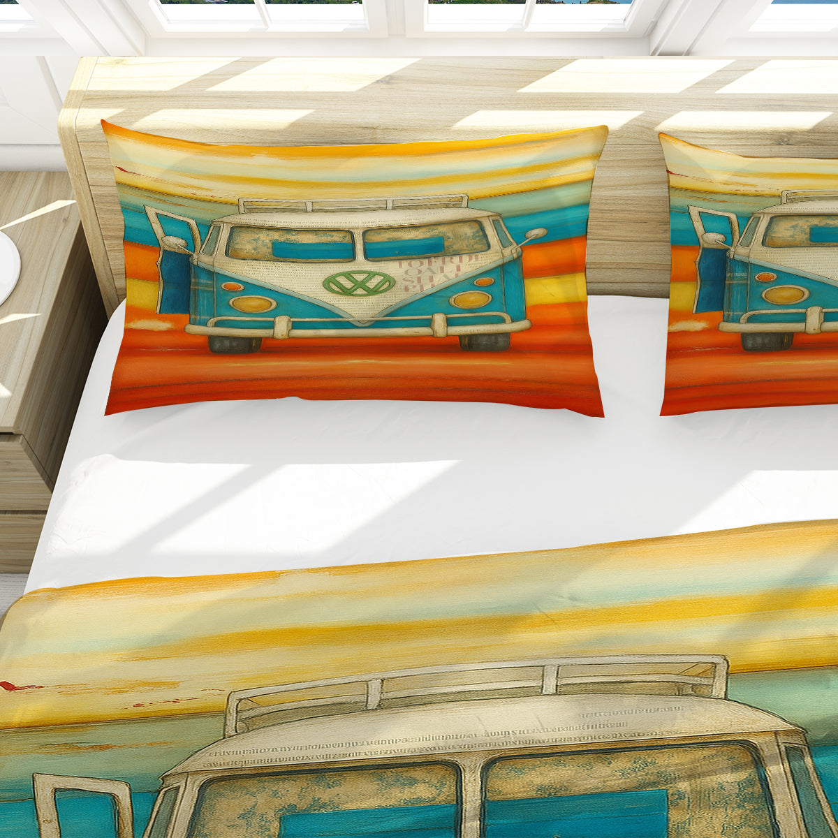 Vee Dub Sunset Duvet Cover Set