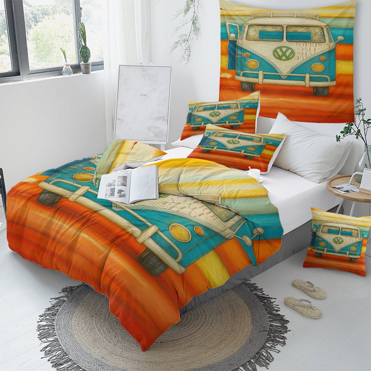 Vee Dub Sunset Duvet Cover Set