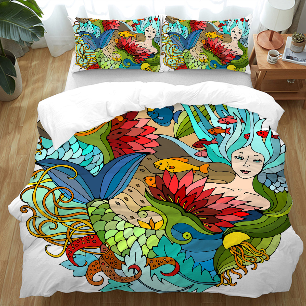 The Happy Mermaid Bedding Set