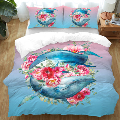 Queen of Whales Bedding Set