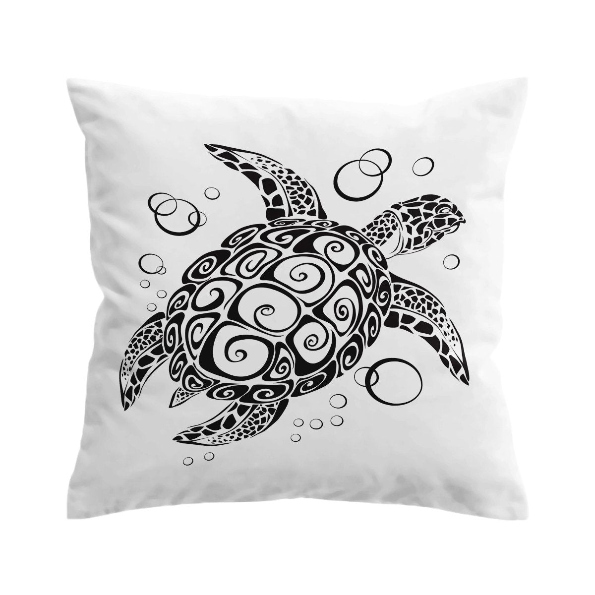 Black Turtle Twist Pillow Cover