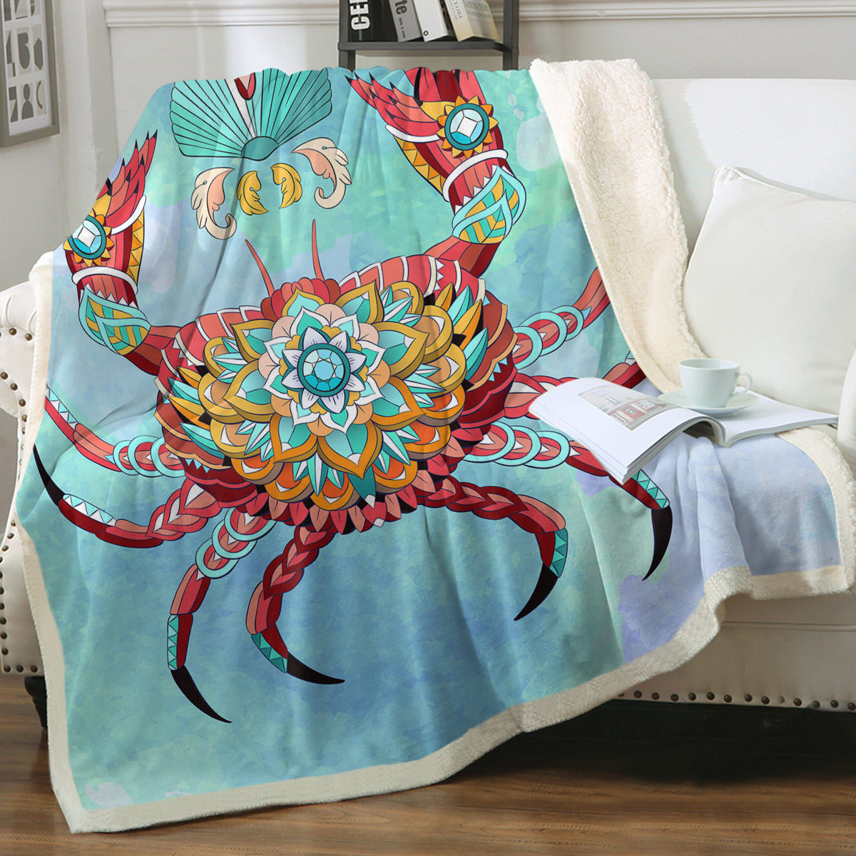 The Royal Crab Soft Sherpa Blanket