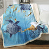 Golden Sea Turtle Bay Bedspread Blanket