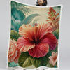 Hibiscus Flower Bedspread Blanket