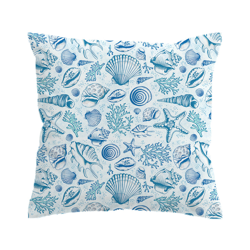 Blue Seashells Couch Cover