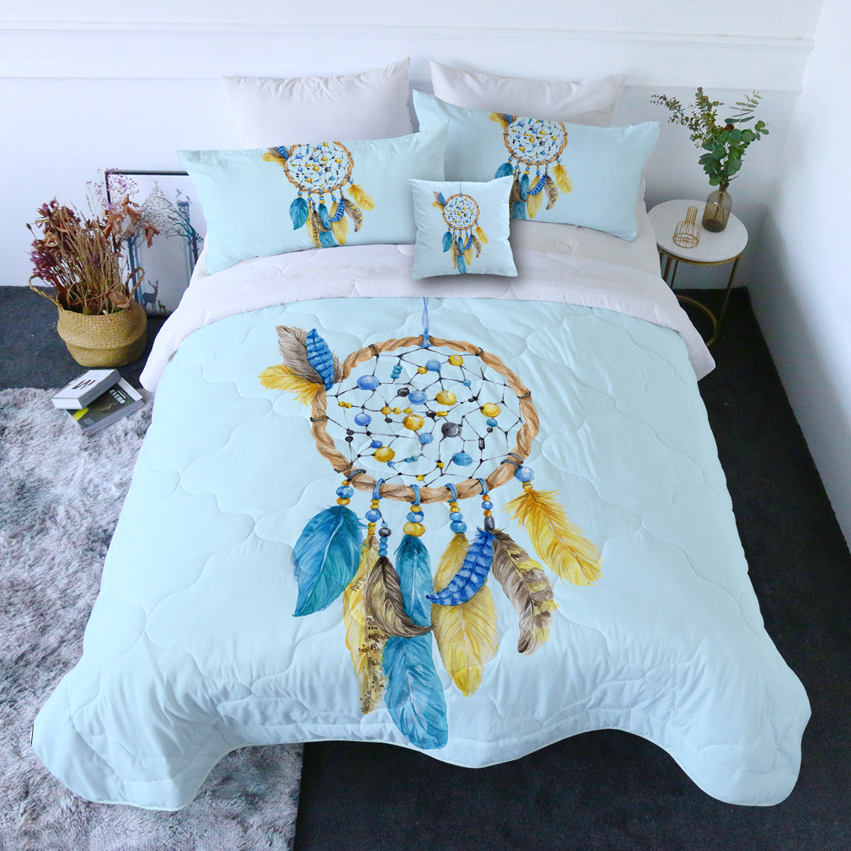 Dreams of Blue Comforter with Shams and Pillow Cover