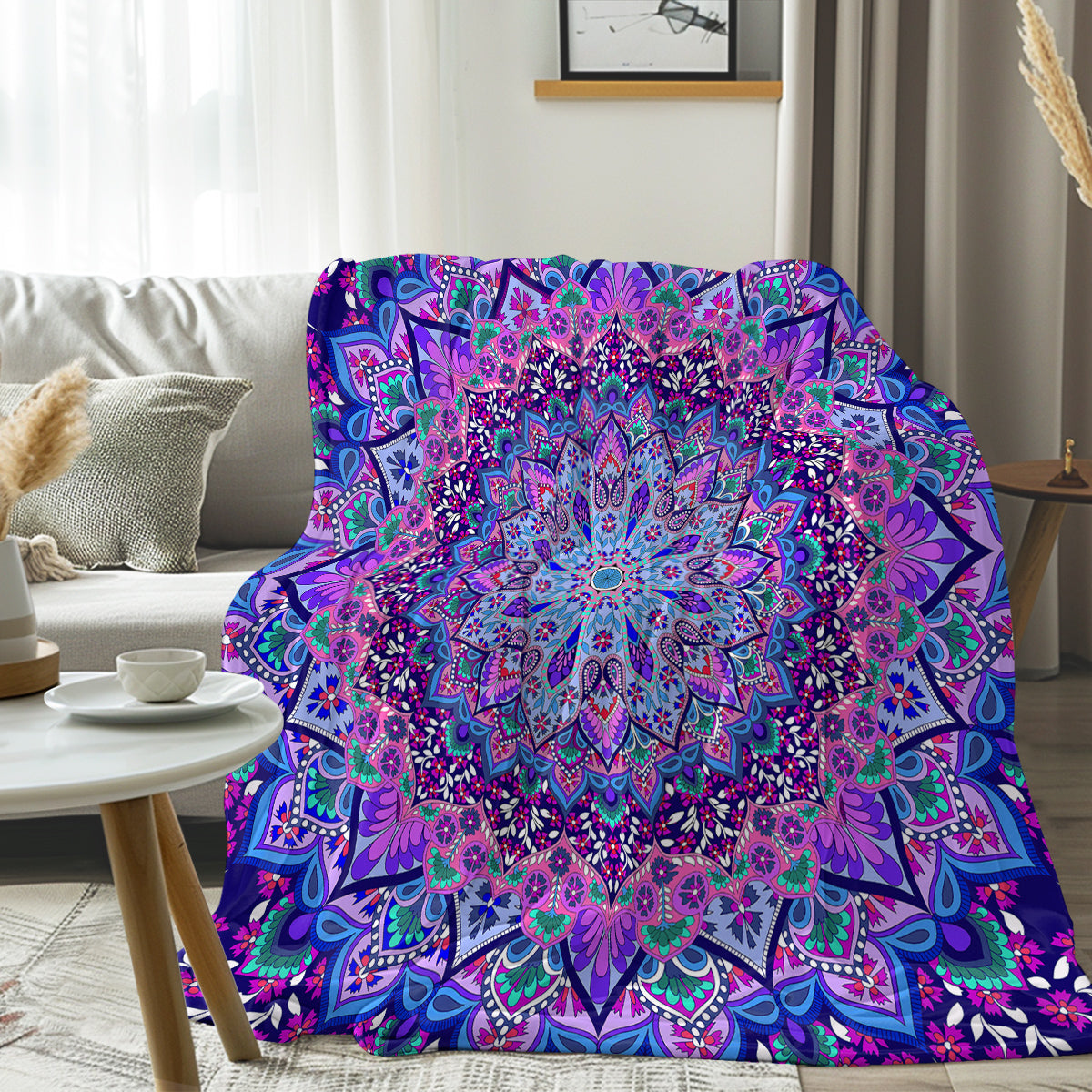 Cosmic Bohemian Flannel Fleece Blanket