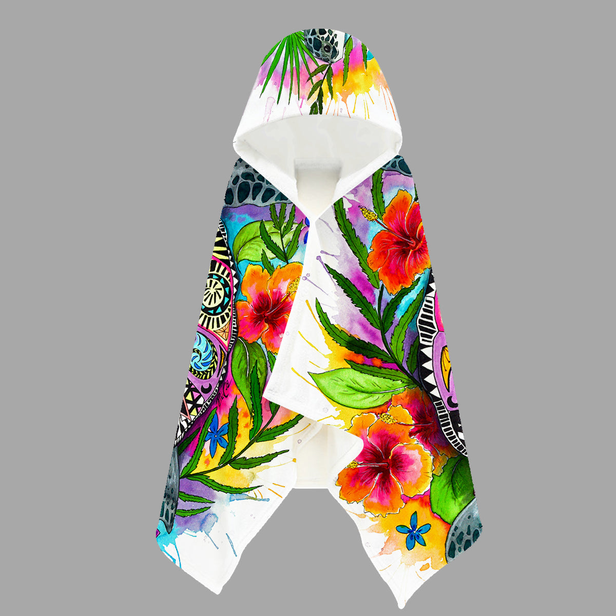 Turtle Mystic Hooded Beach Towel for Kids