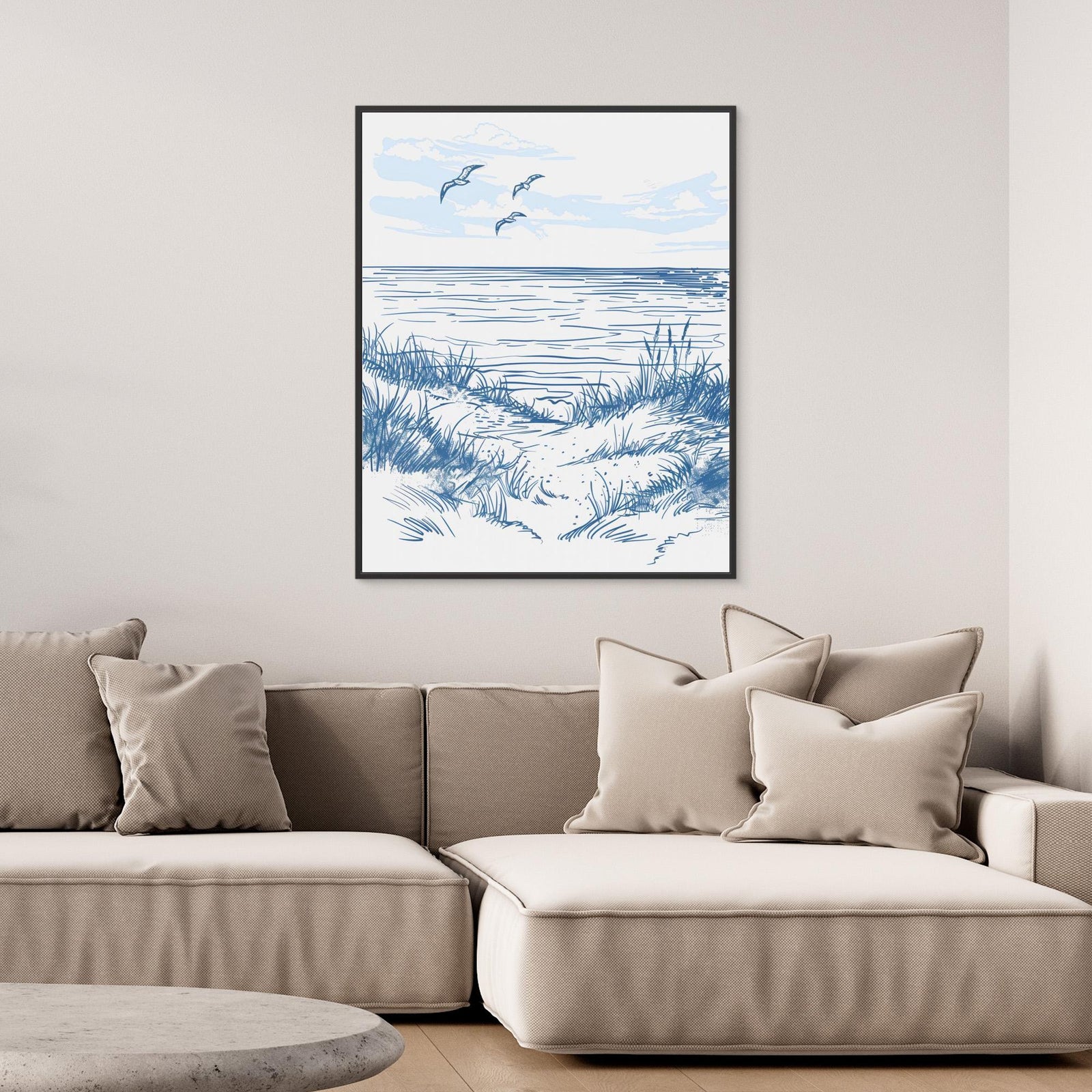Canvas Print - Seascape Sketch by Jolly And Dash