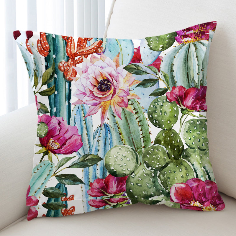 Colorful Cacti Pillow Cover