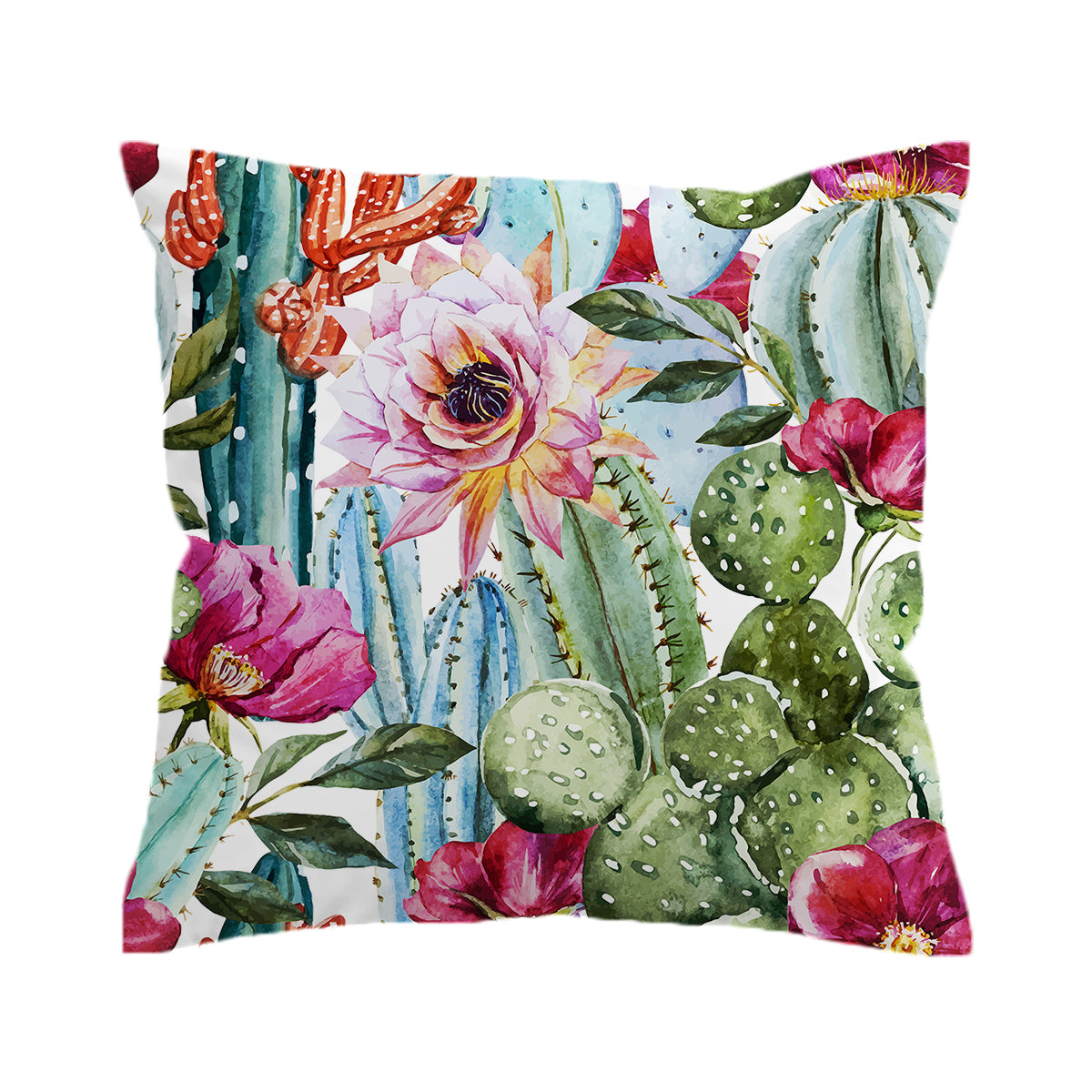 Colorful Cacti Pillow Cover