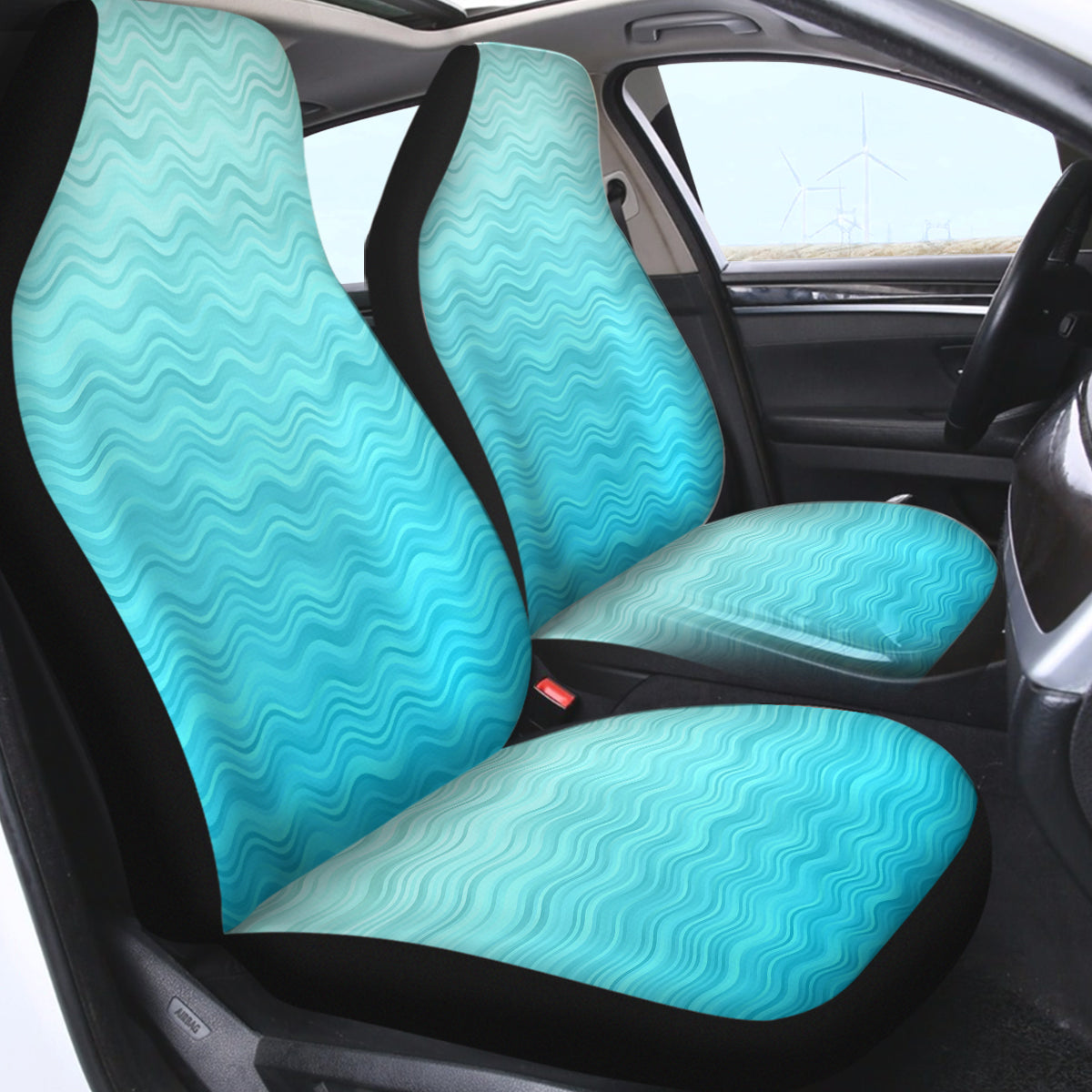 Waves of Blue Car Seat Cover